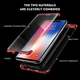 Luxury Frameless Magnetic Absorption Front and Back Glass Case