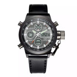 AMST LEATHER WATCH BLACK